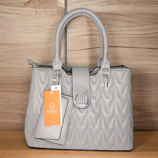 women handbag grey color